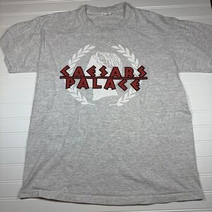 Vtg 80s 90s Caesars Palace Las Vegas T-Shirt Single Stitch Heather Grey L